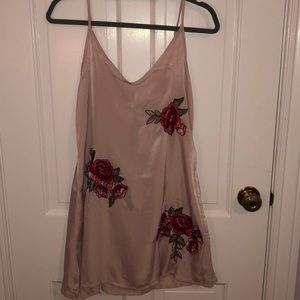 Embroidered rose dress